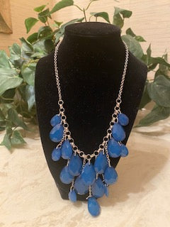 BLUE BEADED NECKLACE